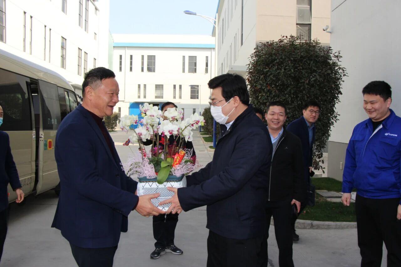 热烈欢迎高新区管委会主任、新北区区长乔俊杰带队来我司调研走访